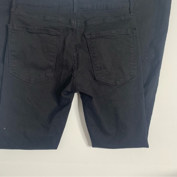 Frame Le Skinny De Jeanne Black Ripped Distressed Mid-Rise Jeans - Picture 8 of 16